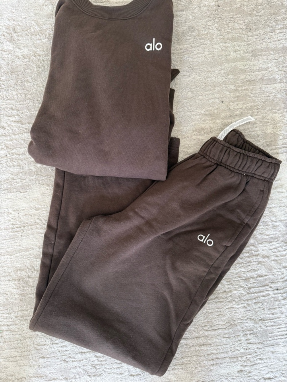 Alo Brown Fleece Sweatsuit